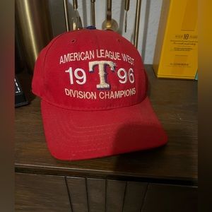Vintage 1996 Texas Rangers American League West Division Champions Baseball Cap